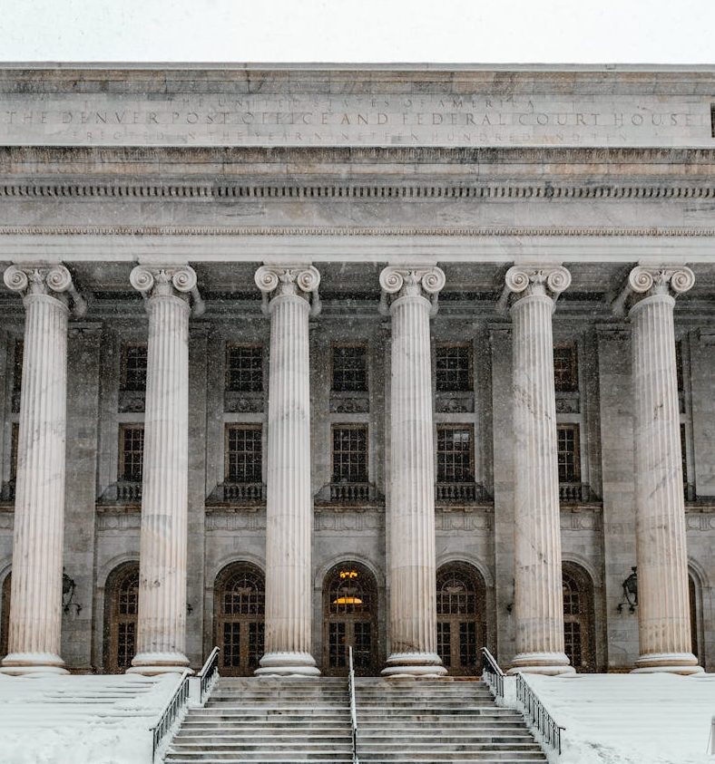 Courthouse representing appeals and judicial reviews